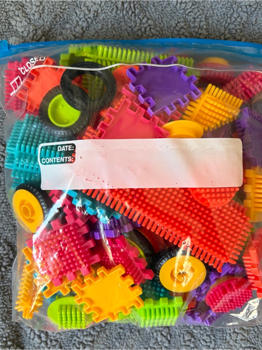 Interlocking Sensory Building Tiles - Multicolor Kids Toy Set